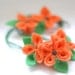 Orange Crunch, Felt Flower Necklace