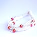 Cranberry Dessert, Ceramic with Linen Bracelet