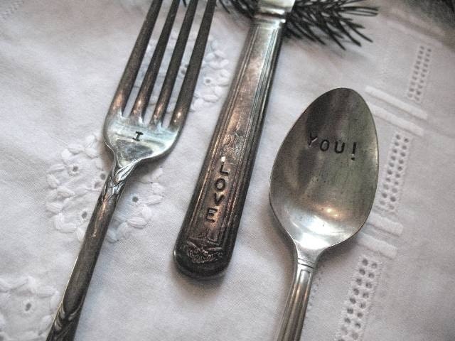 Vintage Three Piece Silverware Place Setting Knife, Fork, Spoon Wedding Reception