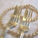 Vintage Silverware Silver Plate Wedding Dessert Cake Pastry Forks Husband & Wife with wedding date