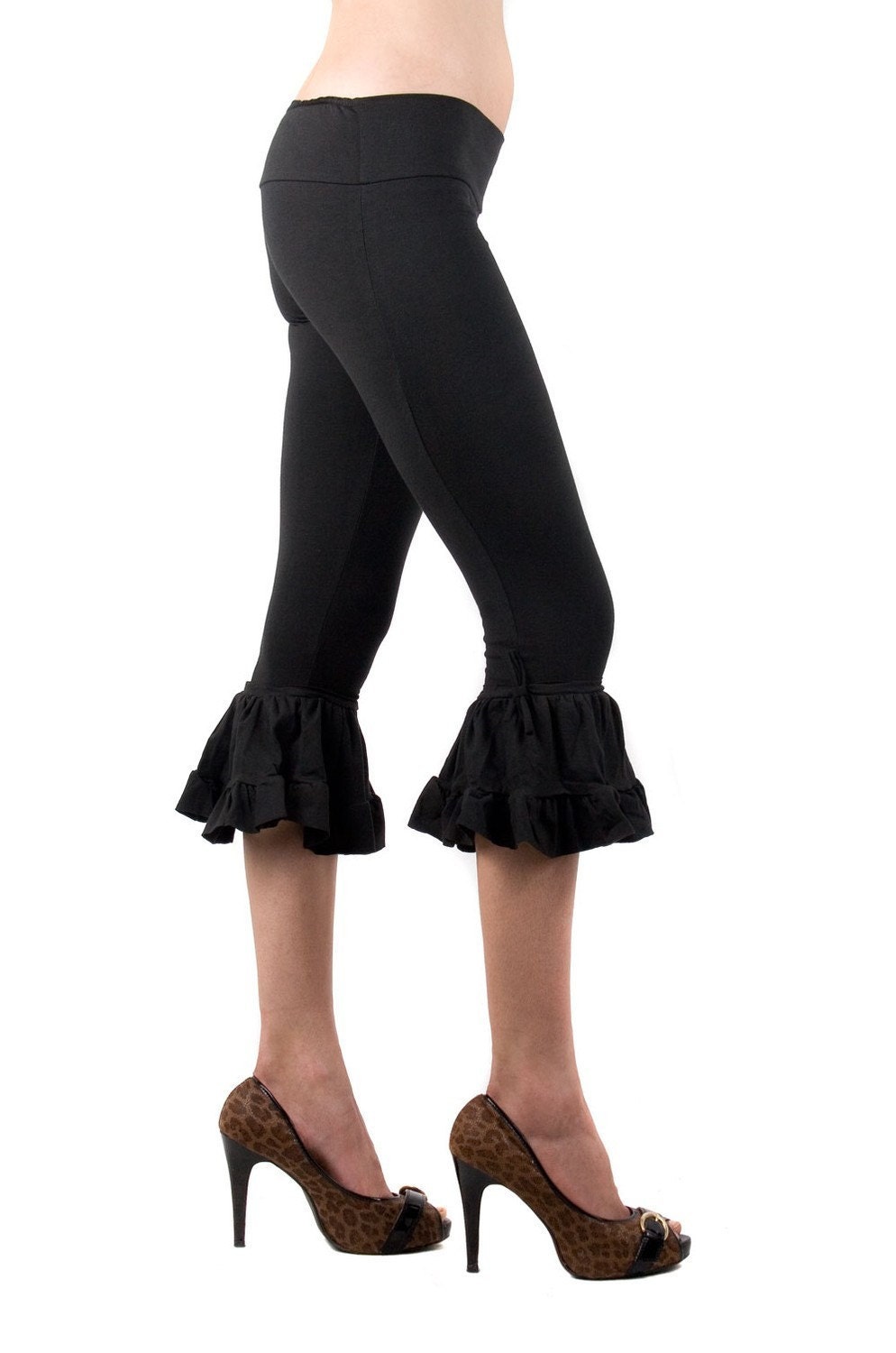 Bloomers - Black Bloomers - Ruffled Bloomers - Leggings - Black Leggings - Ruffled Leggings