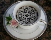 48 Edible White Lace Rosettes Doilies