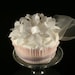 3 Edible WHITE Hydrangea Cupcake topper (Wafer Rice Paper)