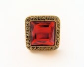Ruby Red Vintage Cocktail Ring