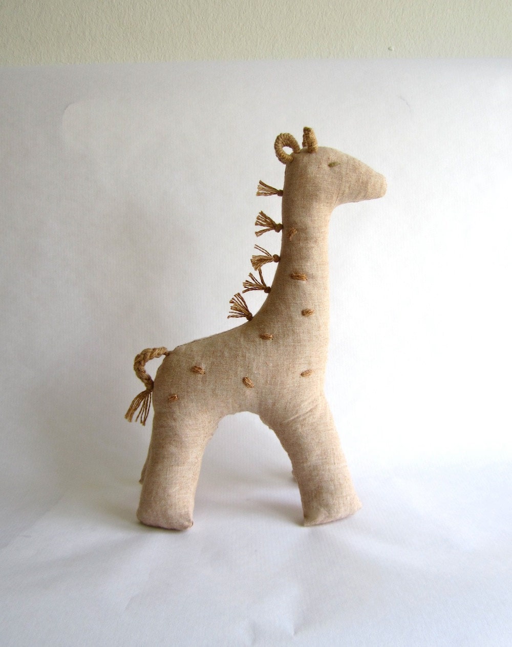 Giraffe, organic, color grown cotton, natural, eco friendly, brown, cosy, baby, shower gift, animal, can be vegan