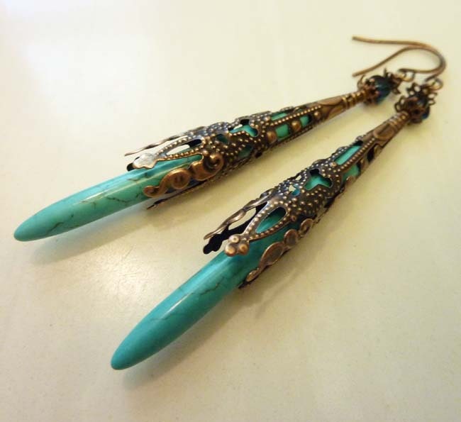 Turquoise Scepter Earrings