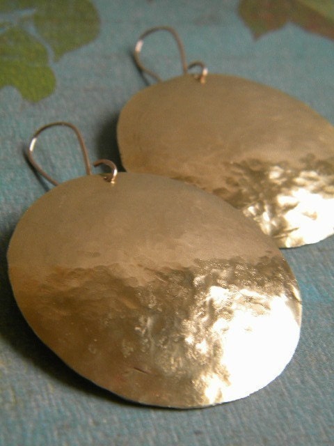 hammered earrings
