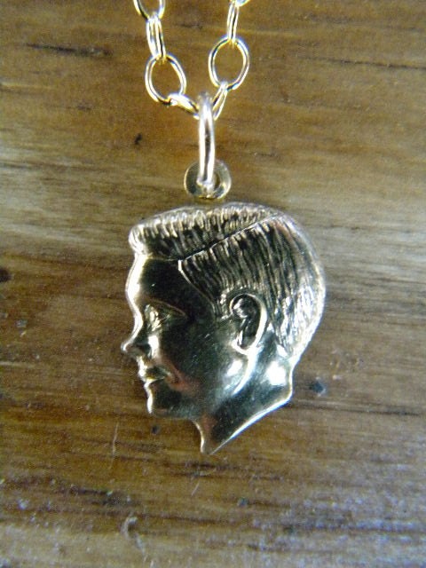 lucky charm profile necklace