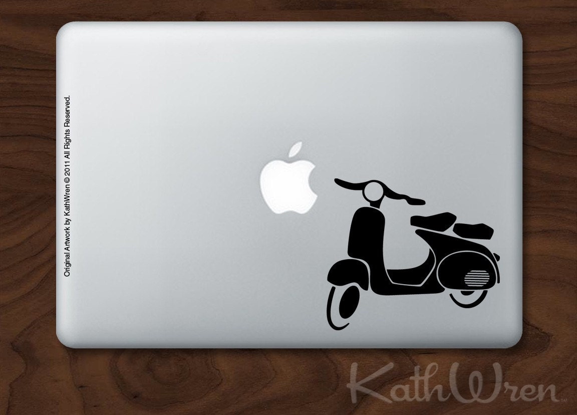 Vespa - Vinyl Macbook Laptop Decal - FREE Shipping