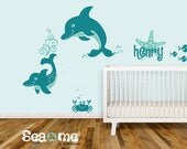 NEW - Dolphins by KathWren - Vinyl Wall Decal