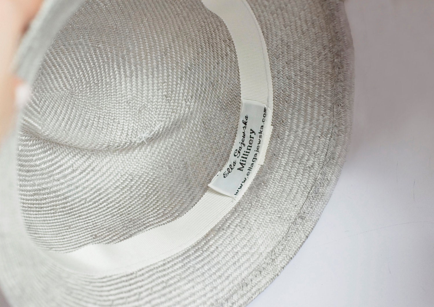 Spring Summer Grey Natural Sun Straw Hat Gray Sizal Silver Everyday Trilby Womens Fedora New Can Be Made in Any Size
