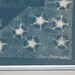 Danish Modern Framed Textile in Blue and White by Ilse Roempke Claeson