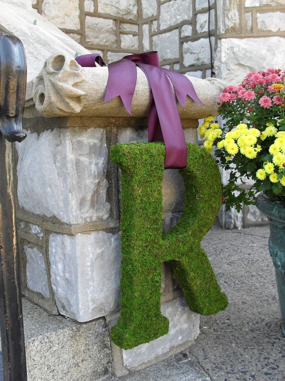Moss Covered Letter - 20 inch