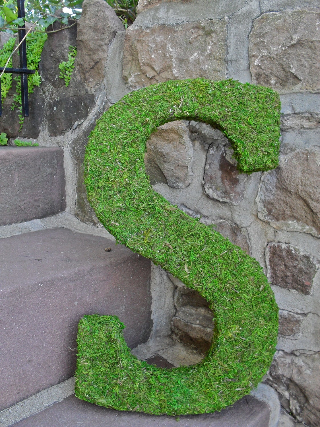 Moss Covered Letter - 20 inch