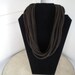 Jersey Scarf Necklace in Dark Brown