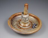 Ring Holder - Ring Dish - Handmade in Earthy Brown Glaze