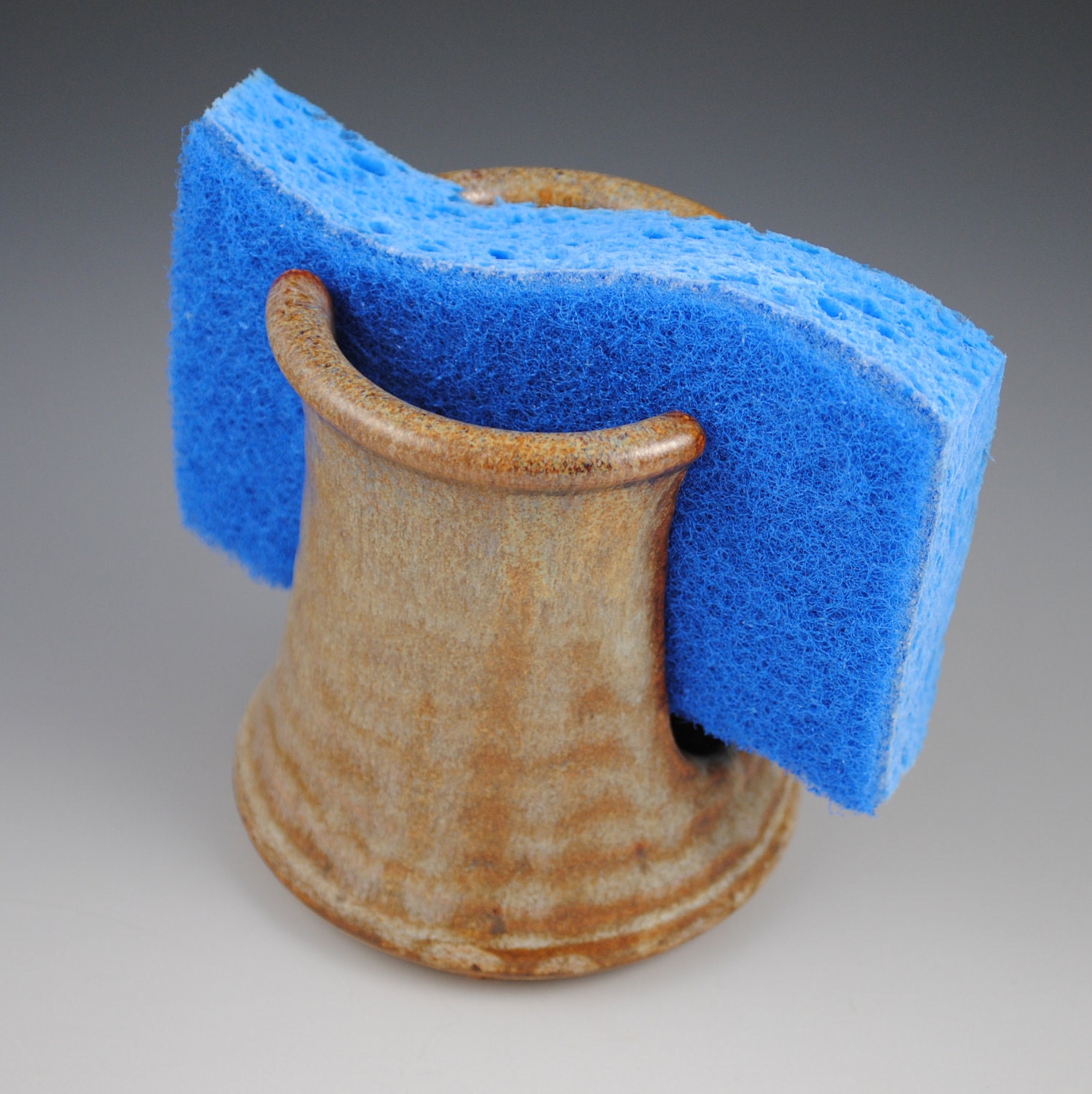 Sponge Holder- Handmade Stoneware in Earthy Brown Glaze