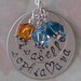Three Kids Sterling Silver hand stamped necklace
