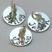 Tiny Sterling Silver Pendant charm with tiny Swarovski birthstone bead
