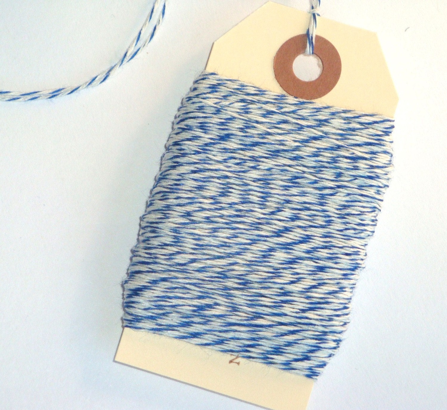 Dark Blue and White Bakers Twine 25 Yards