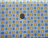 SIX DOLLAR SALE - Oh Boy squares in blue - 1 yard