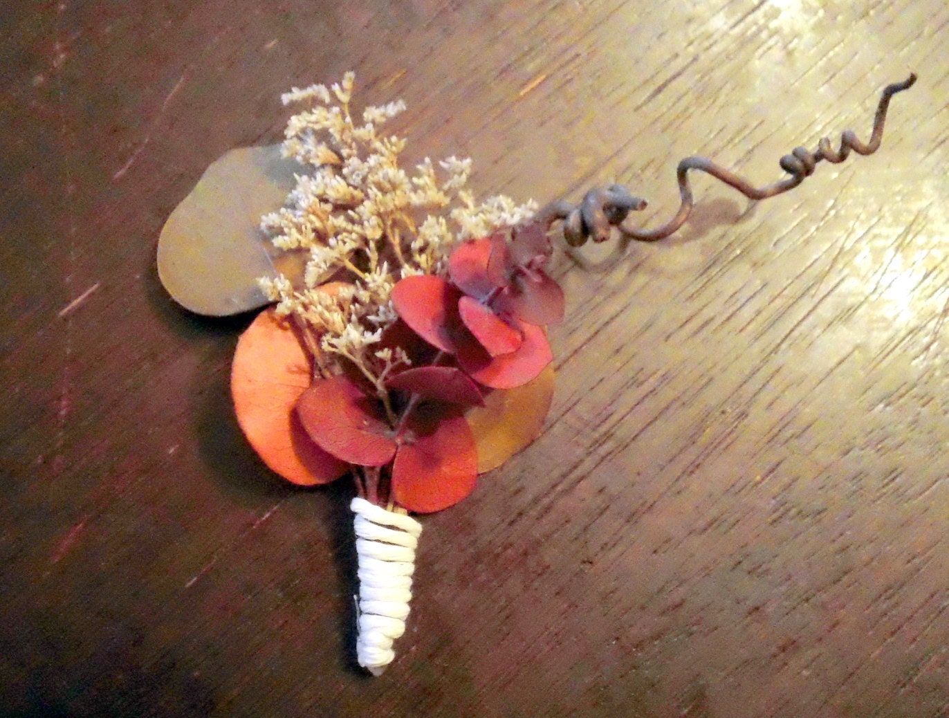 All Natural Autumn Forest Boutonniere