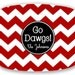 Personalized Chevron Zig Zag Tailgating Tray Choose Your Team and Colors