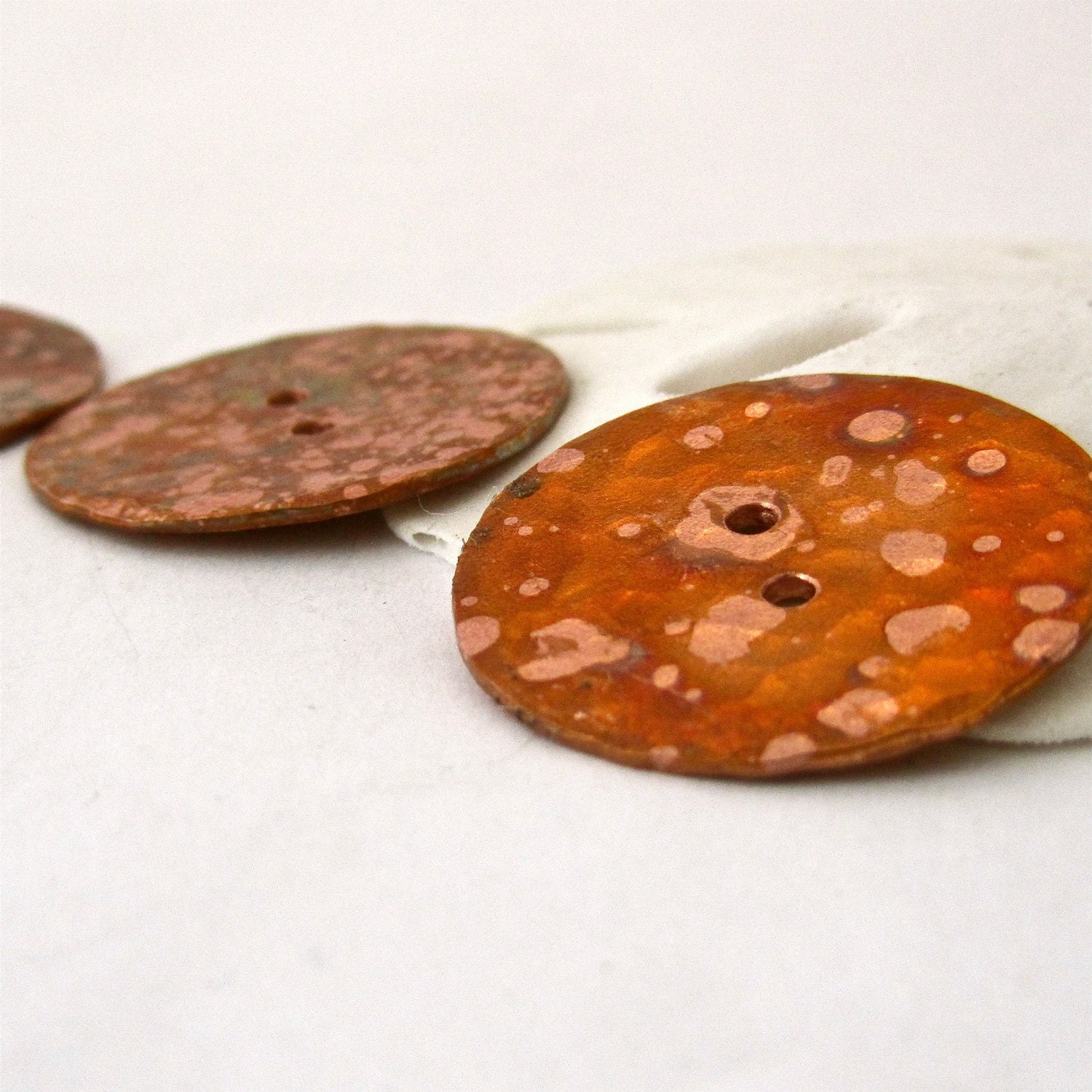 Copper Buttons - Round Buttons - Buttons Sewing - 1"
