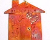 Personalized Copper House Ornament with Heart