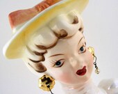 Vintage Lady Head Vase Gers Velick