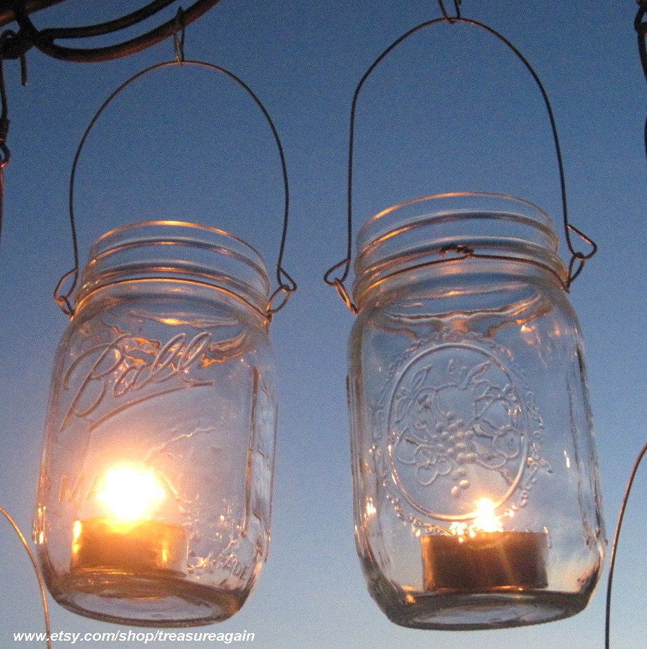 12 Hanging Garden Light DIY Mason Jar Lantern Hangers, DIY Candle Jar or Flower Vase Hangers, No Jars