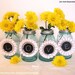 White Chalkboard Charms 6 Mason Jar Table Numbers for Country Weddings, Birthday Parties, Cottage Chic Mason Jar Recycled Ribbons