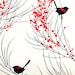 Cushion Small 'Red-backed Wren & Wattle'