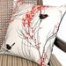 Cushion Small 'Red-backed Wren & Wattle'
