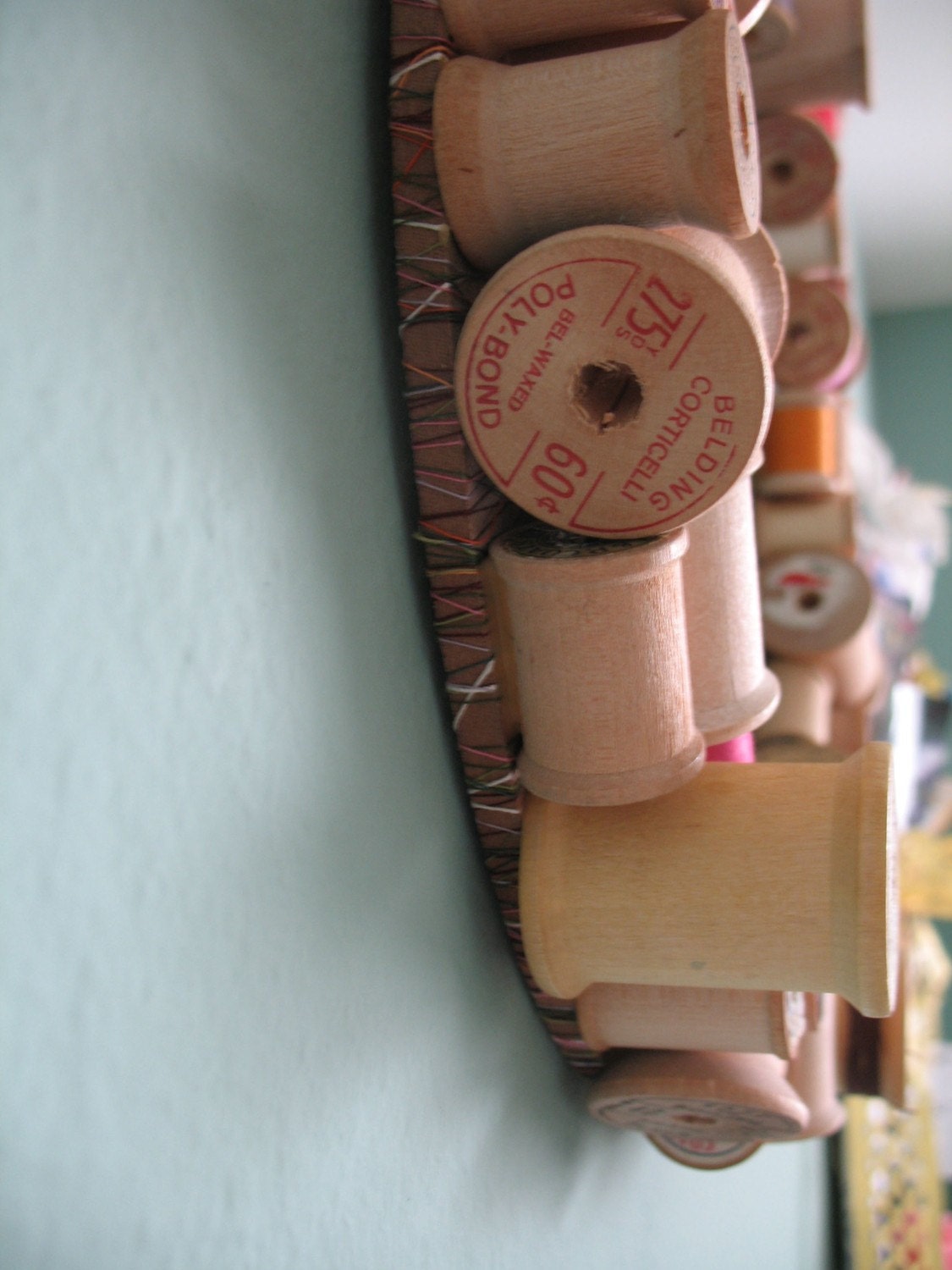 Sale. Thread Spool Wreath