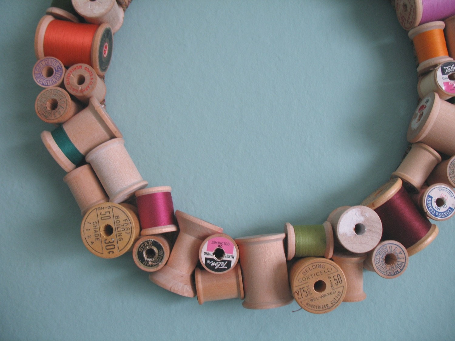 Sale. Thread Spool Wreath
