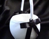 Tuxedo Flower Girl Basket. Choose Accent Colors To Match Your Ceremony.