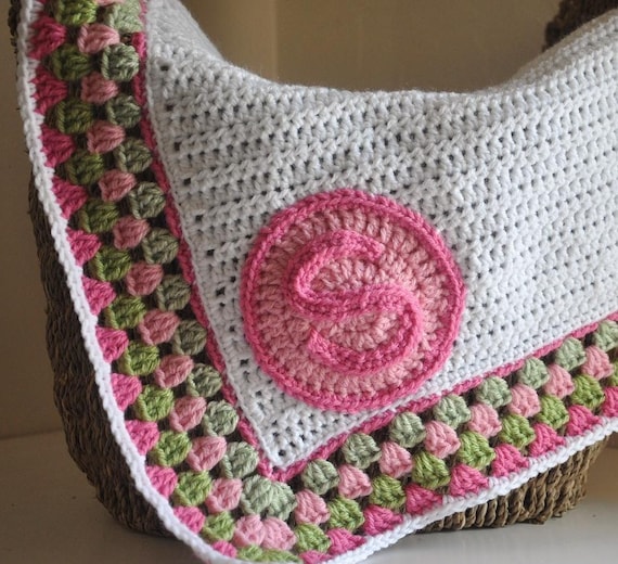 Personalized Baby Blanket Granny Border