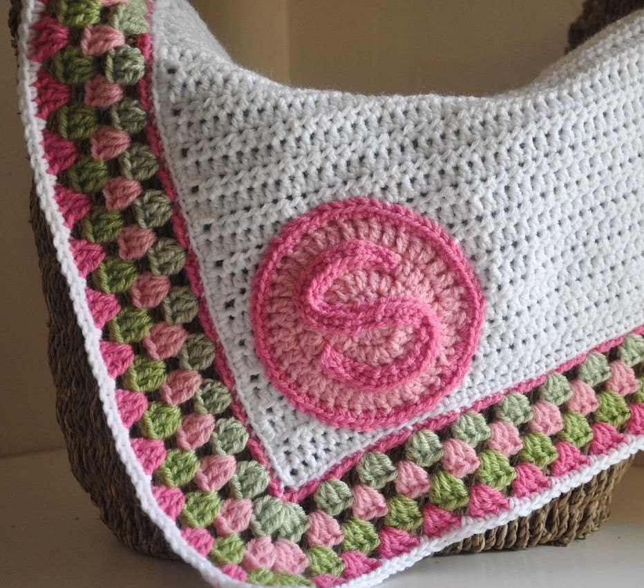 Personalized Baby Blanket Granny Border