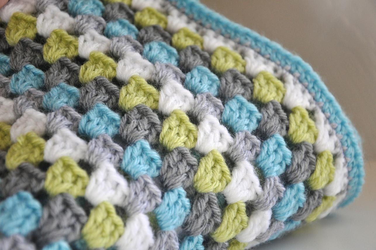 Granny Square Baby Blanket nursery bedding - Liam