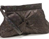 A stylish feminine light weight vegan evening purse: "Swing" brown clutch-Made to order. Valentine's Day present