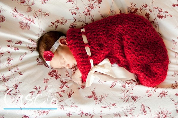 Baby Pod Cocoon & Matching Hat - Instant Download Crochet Pattern