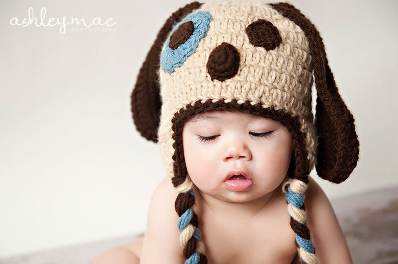 Puppy Dog Hat Pattern - Instand Download Crochet Pattern
