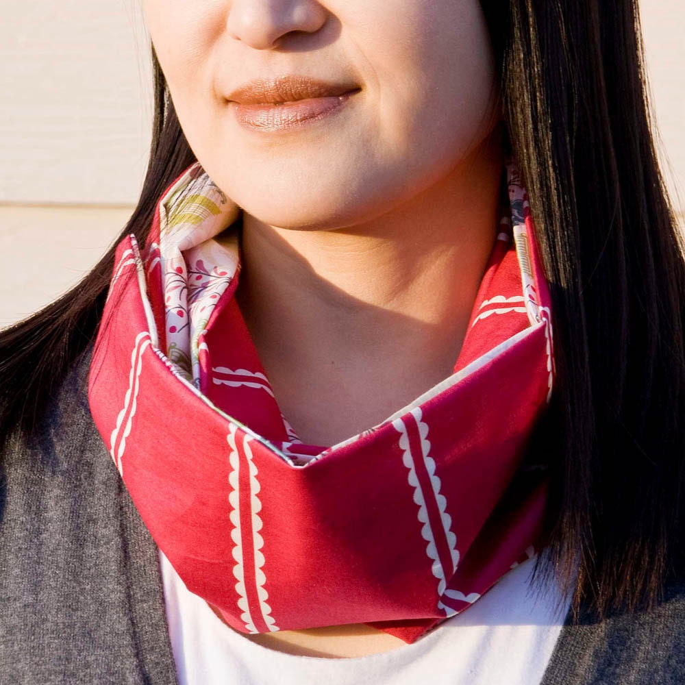 Magenta Voile Infinity Cowl Scarf