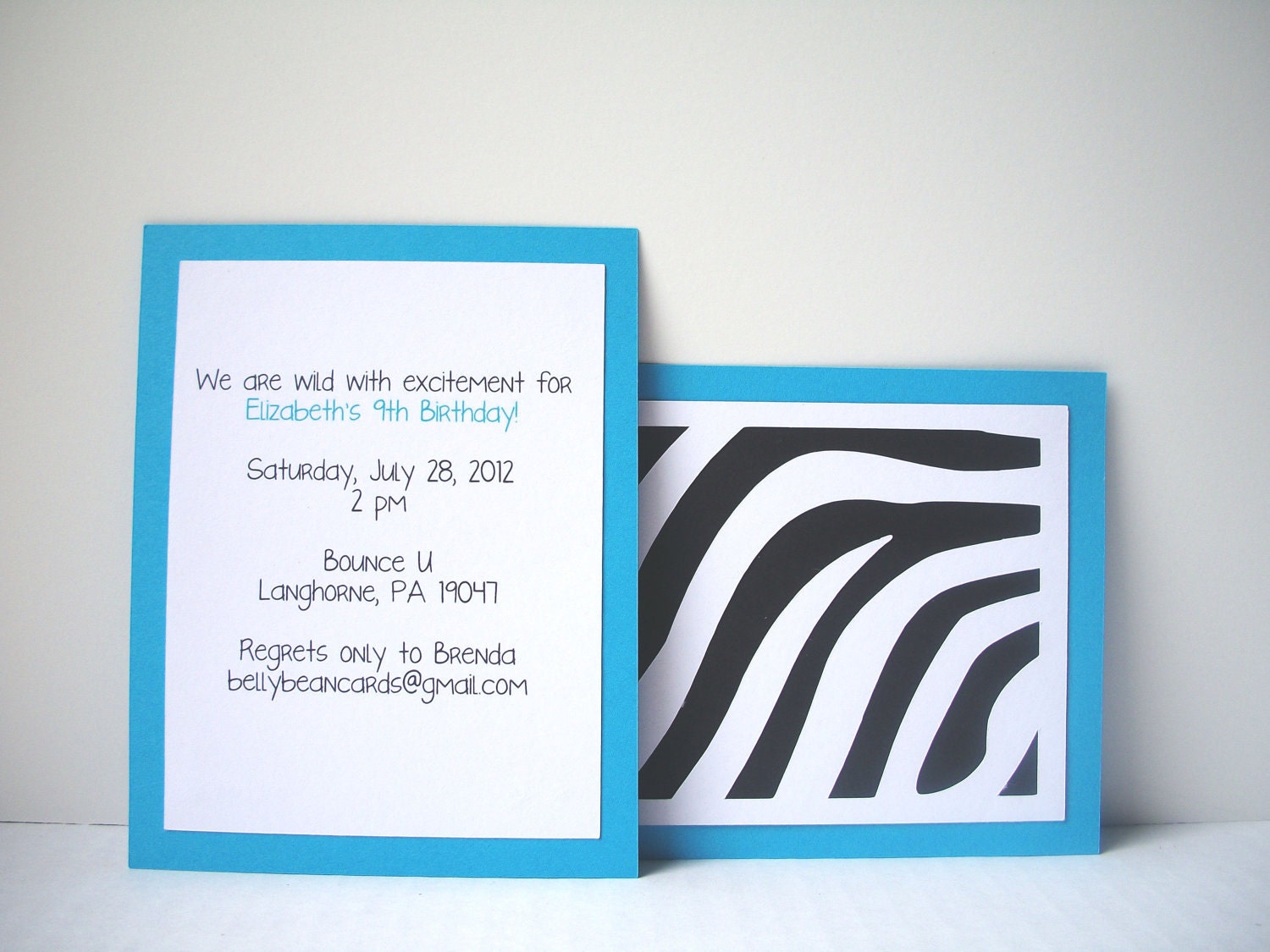 Wild Things ( Zebra) Invitation