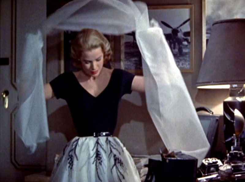 1950s Style Black/Wht Grace Kelly Rear Window Inspired Full Skirt Evening Wedding Dress CUSTOM