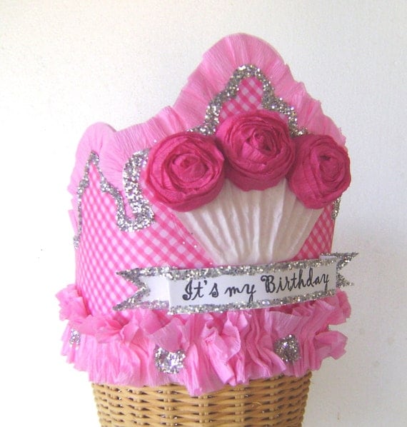 Birthday Crown - Hat -Cupcake ITS MY BIRTHDAY or customize- adult or child Il_570xn