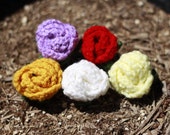 Crochet Rose Hair Pin