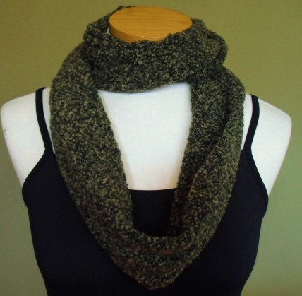 Moss Green Cowl Neck Infinity Scarf