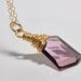 Vintage Pink De-Art Geometric Pendant Necklace, Swarovski Wire wrapped rustic Pink Gold Necklace